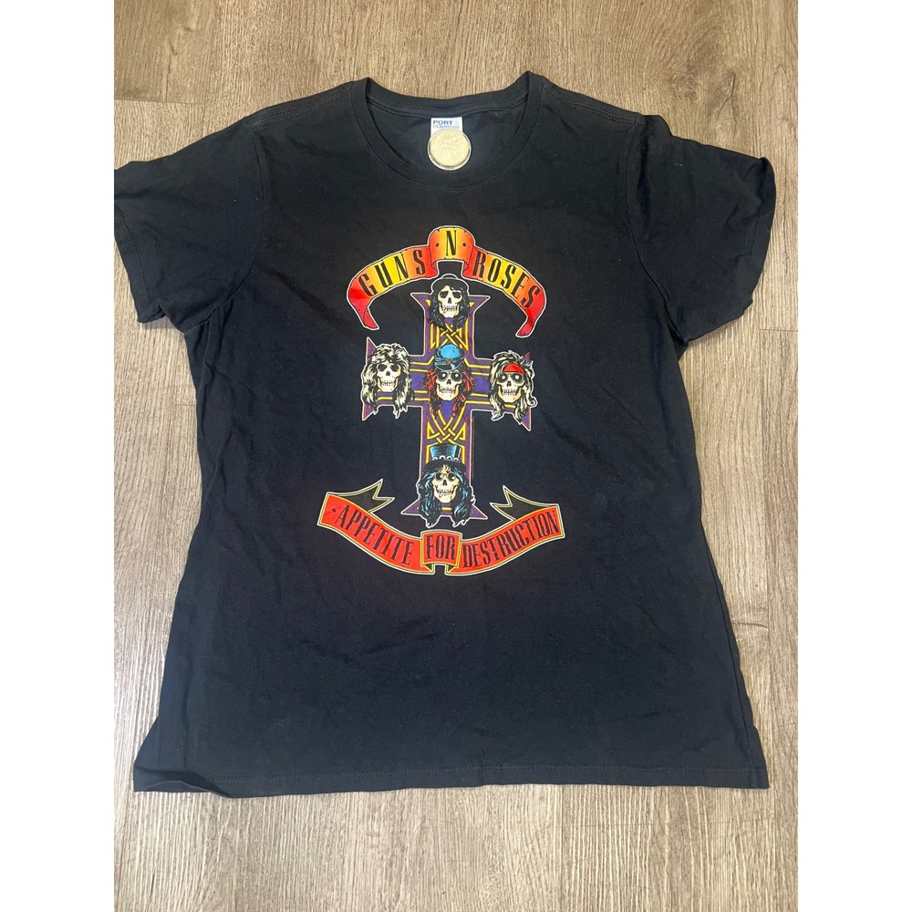 Guns N Roses Appetite For Destruction Black Graphic Tee Shirt XL Port & Company - Picture 2 of 3